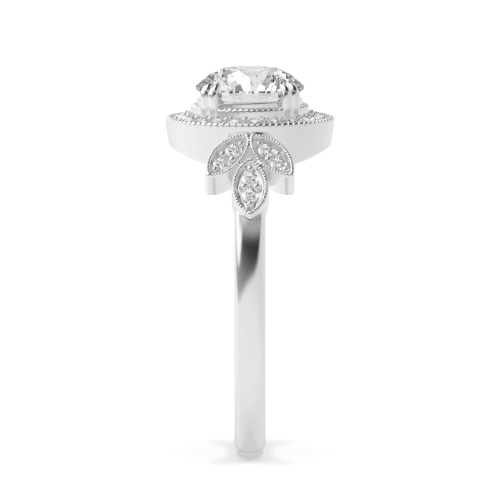 4 Prong Round WhisperWedding Halo Diamond Ring