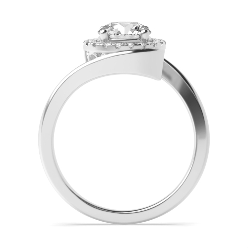 4 Prong Round Phase Halo Diamond Ring