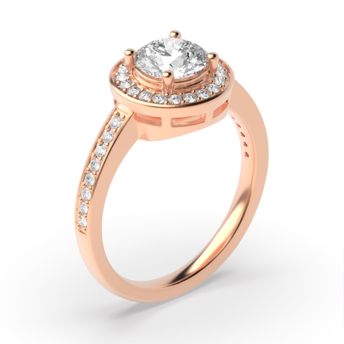 4 Prong Round Rose Gold Whisperside Engagement Rings