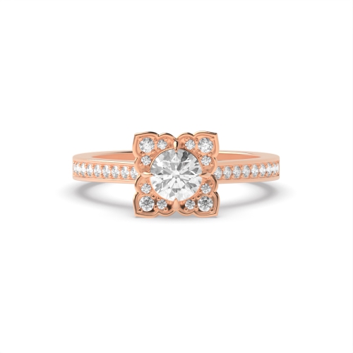 4 Prong Round Rose Gold Whisperradiant Engagement Rings