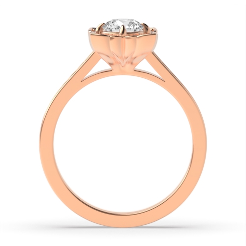 4 Prong Round Rose Gold Whisperradiant Engagement Rings
