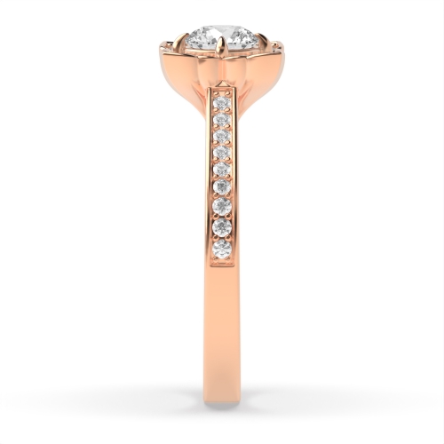 4 Prong Round Rose Gold Whisperradiant Engagement Rings