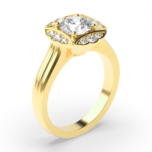 4 Prong Round Yellow Gold Iconic Engagement Rings