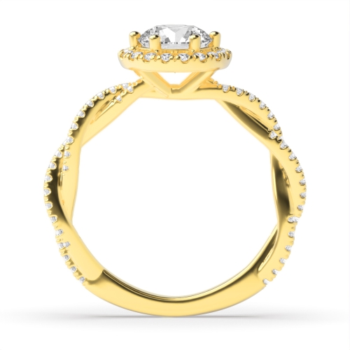 6 Prong Round Yellow Gold Mesmerizing Engagement Rings
