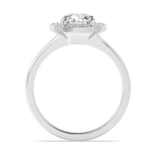 4 Prong Round InfiniteGlimmer Halo Diamond Ring