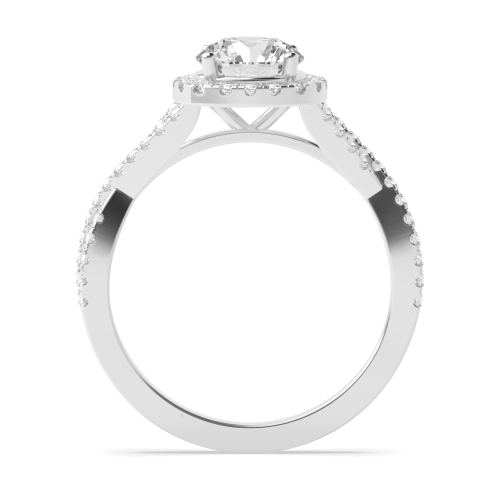 4 Prong Round WhisperEcho Halo Diamond Ring