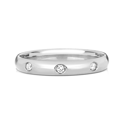 Flush Setting Round Radiancefull Eternity Diamond Rings