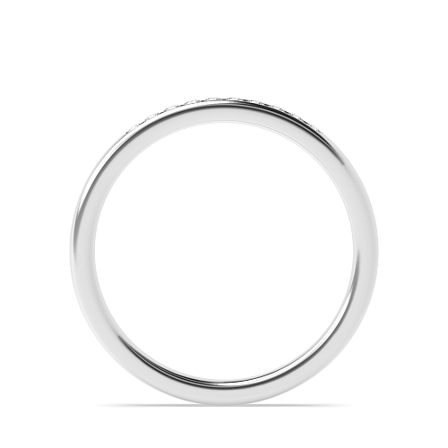 Channel Setting Round Glimmer continuum Half Eternity Diamond Rings