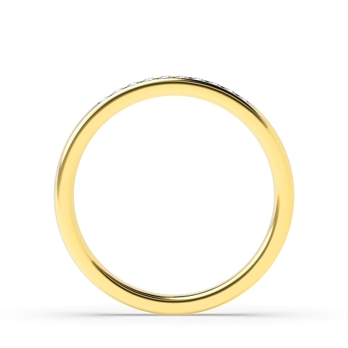 Channel Setting Round Yellow Gold Glimmer continuum Eternity Diamond Rings