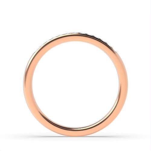 Channel Setting Round Rose Gold Bloom relic Eternity Diamond Rings