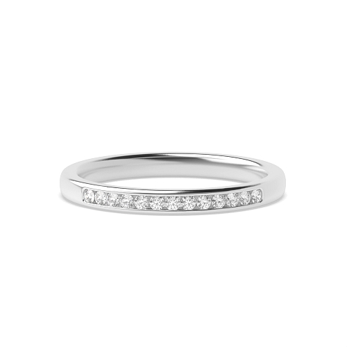 Channel Setting Round Bloom relic Half Eternity Diamond Rings