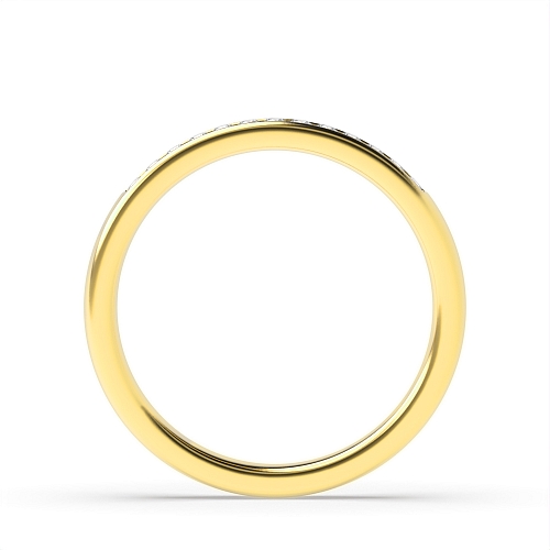 Channel Setting Round Yellow Gold Bloom relic Eternity Diamond Rings