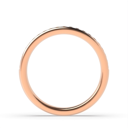 Channel Setting Round Rose Gold Monogemsix Eternity Wedding Rings & Bands