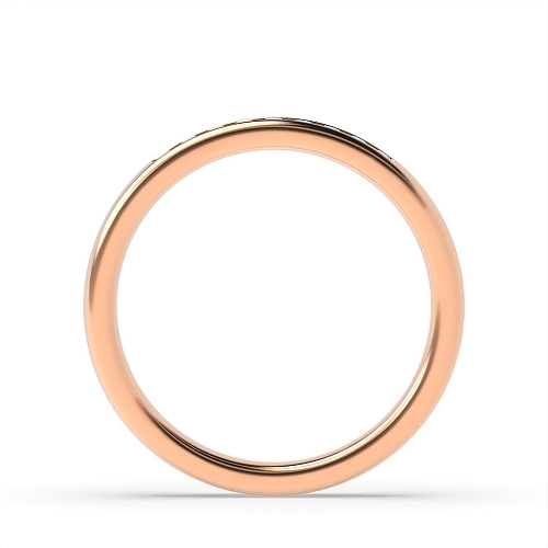 Channel Setting Round Rose Gold Blossom heir Eternity Diamond Rings