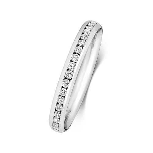 Channel Setting Round Eternity Engagement Rings