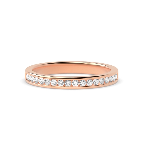 Channel Setting Round Rose Gold Secret cache Eternity Diamond Rings