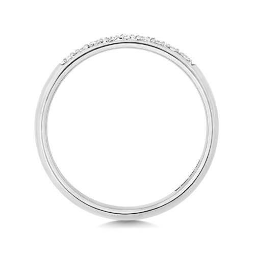 Pave Setting Round Radiance Half Eternity Diamond Rings