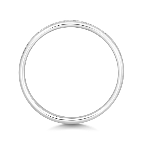 Channel Setting Round Brilliantly Half Eternity Engagement Rings