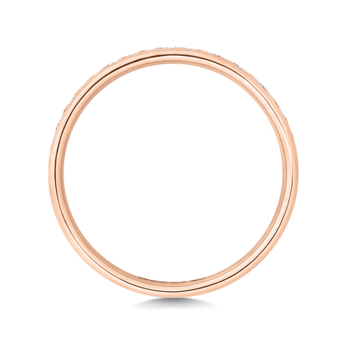 Channel Setting Round Rose Gold Prized Eternity Engagement Rings