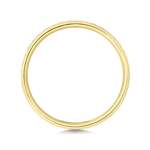 Channel Setting Round Yellow Gold Prized Eternity Engagement Rings