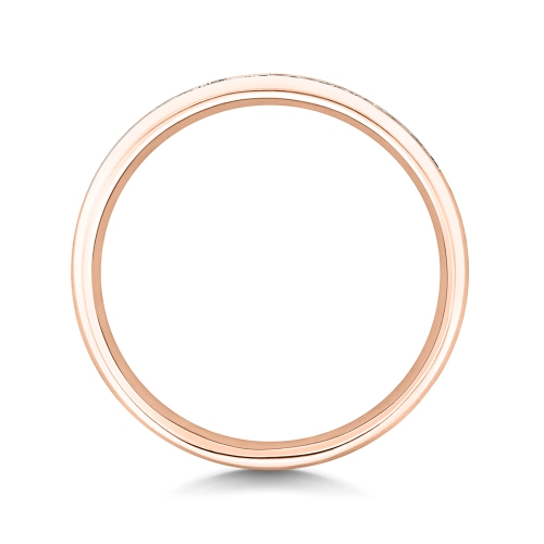 Channel Setting Round Rose Gold Distinctive Eternity Engagement Rings