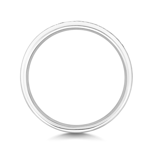 Channel Setting Round Distinctive Half Eternity Engagement Rings