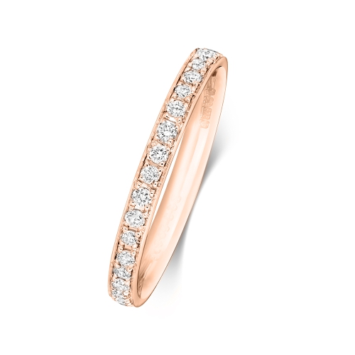 4 Prong Round Rose Gold Resplendent Eternity Engagement Rings