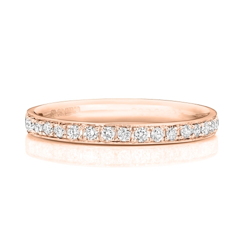 4 Prong Round Rose Gold Resplendent Eternity Engagement Rings