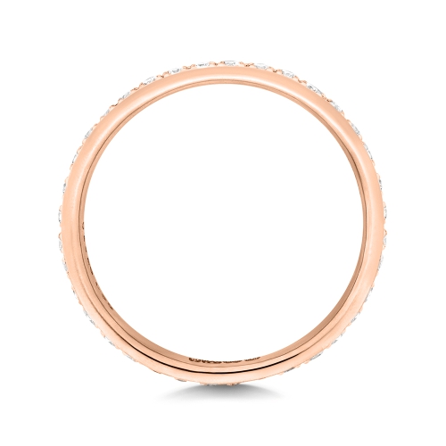 4 Prong Round Rose Gold Resplendent Eternity Engagement Rings