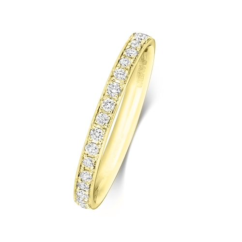 4 Prong Round Yellow Gold Resplendent Eternity Engagement Rings