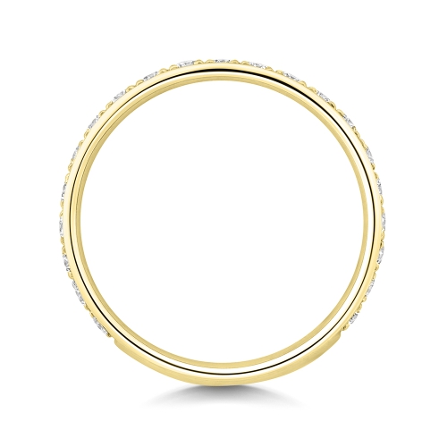 4 Prong Round Yellow Gold Whisperaurahalf Eternity Engagement Rings