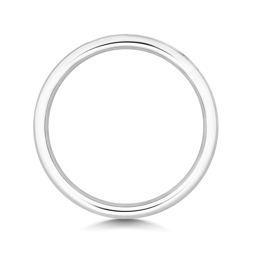 Channel Setting Round Radiantwhisper Half Eternity Diamond Rings