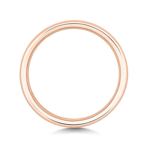 Channel Setting Round Rose Gold Gleamflow Eternity Diamond Rings