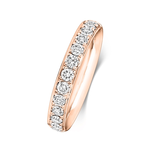 4 Prong Round Rose Gold Charisma Eternity Diamond Rings