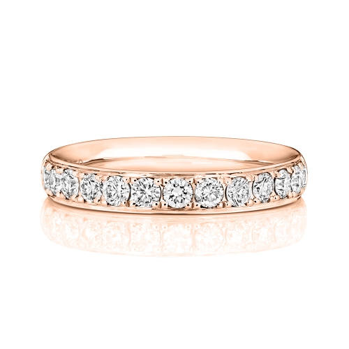 4 Prong Round Rose Gold Charisma Eternity Diamond Rings
