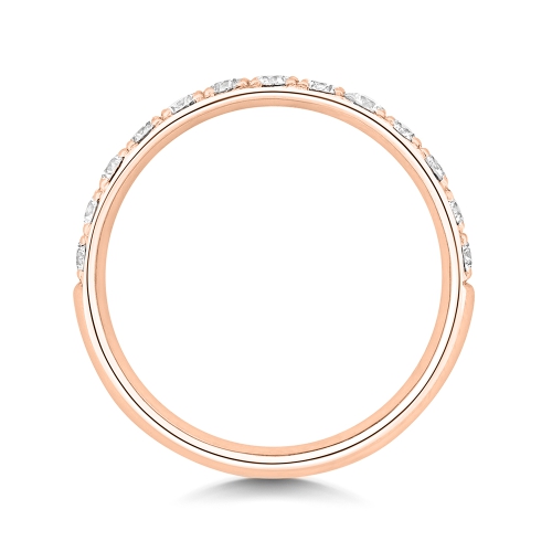 4 Prong Round Rose Gold Charisma Eternity Diamond Rings