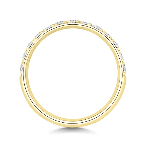 4 Prong Round Yellow Gold Charisma Eternity Diamond Rings