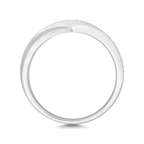 Pave Setting Round Criss over wedding Moissanite Eternity Diamond Rings