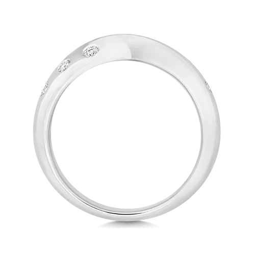 Flush Setting Round Radianceside Half Eternity Engagement Rings