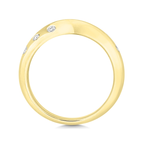 Flush Setting Round Yellow Gold Radianceside Eternity Engagement Rings