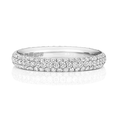 4 Prong Round 3 row Eternity Diamond Rings