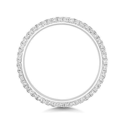 4 Prong Round 3 row Eternity Diamond Rings