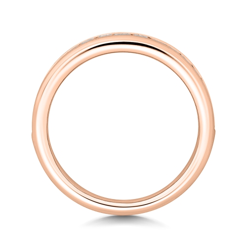 Channel Setting Princess Rose Gold Fullorbit Eternity Diamond Rings