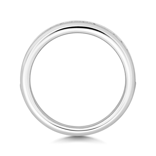 Channel Setting Princess Fullorbit Half Eternity Diamond Rings
