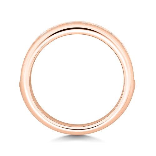 Channel Setting Princess Rose Gold Harmony Eternity Engagement Rings