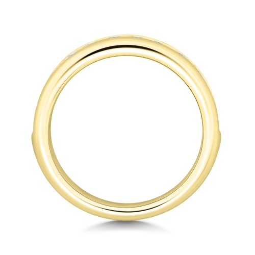 Channel Setting Princess Yellow Gold Harmony Eternity Engagement Rings