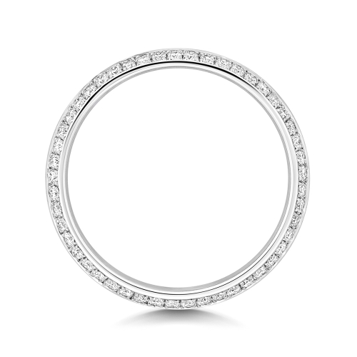 4 Prong Round Knife edge Eternity Engagement Rings