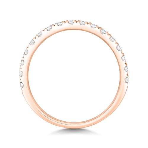 4 Prong Round Rose Gold Romantic Eternity Diamond Rings