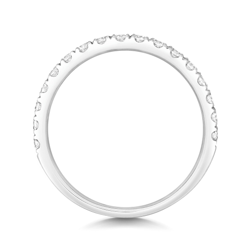4 Prong Round Romantic Moissanite Eternity Diamond Rings
