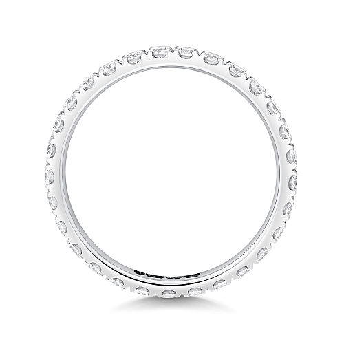 4 Prong Round Fullstar Moissanite Eternity Diamond Rings